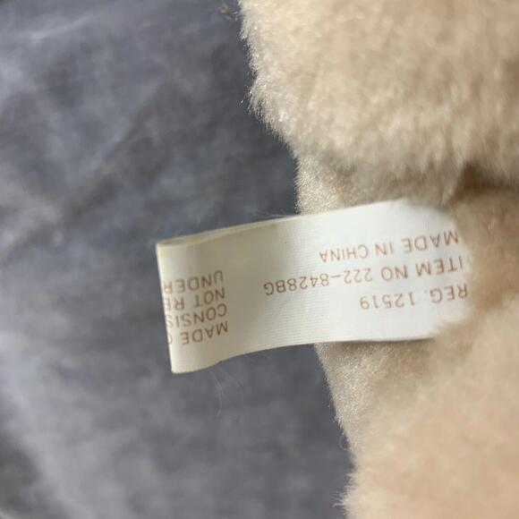 Teddy Bear Beige Jointed with Red Ribbon  9” Tall Plush Stuffed Animal Toy - Picture 5 of 6